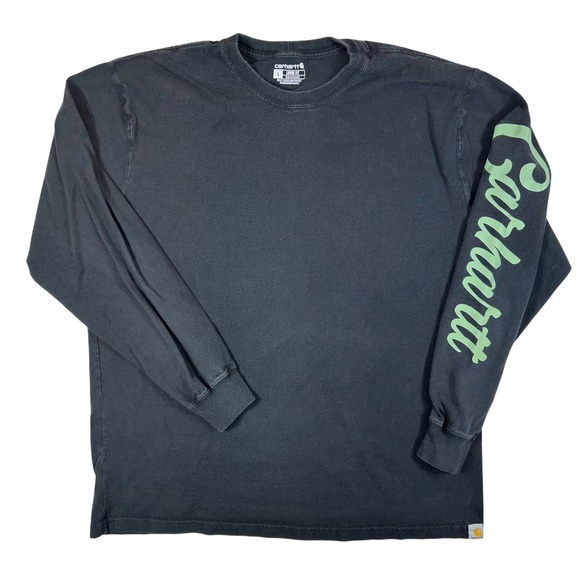 Carhartt Other - Carhartt Mens Loose Fit Long Sleeve Graphic T-Shirt Black Green Clover Large